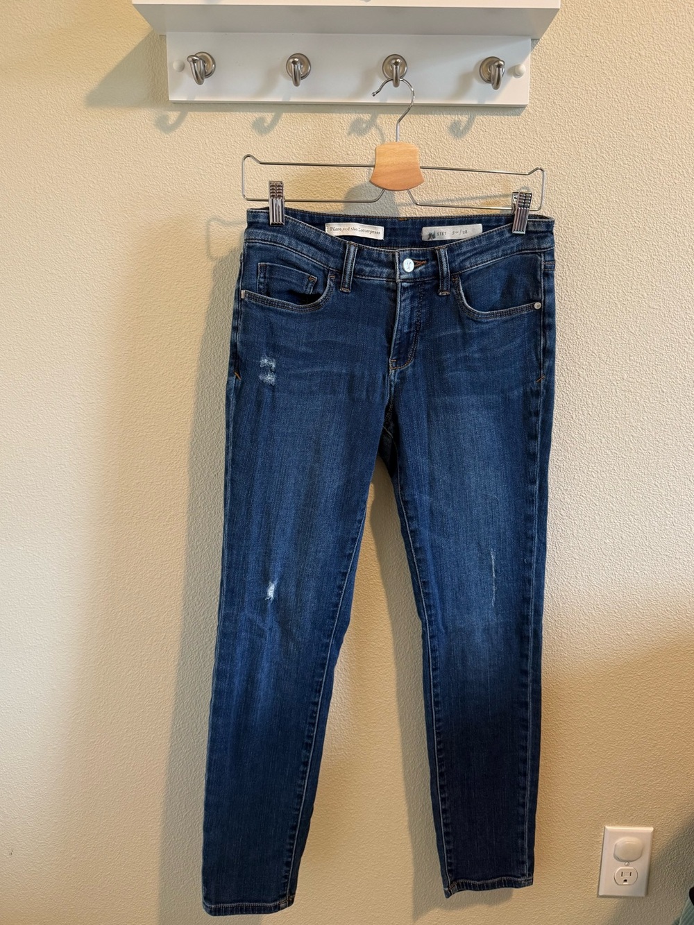 Pilcro and the Letterpress Dark Blue Skinny Jeans